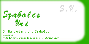 szabolcs uri business card